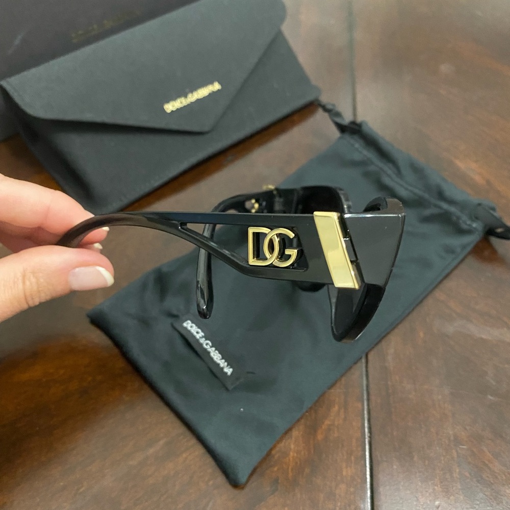 Dolce & Gabbana gold logo sunglasses